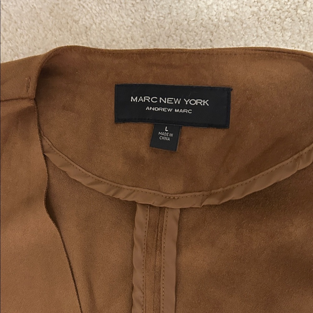 Marc New York western Fringed Cowgirl Poncho wrap faux suede BoHo Cape NWT - Picture 8 of 14